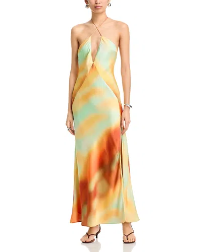 Bardot Lizbeth Halter Maxi Dress In Multi