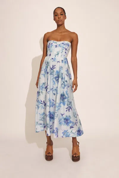 Bardot Lola Corset Midi Dress In Baby Bl Fl