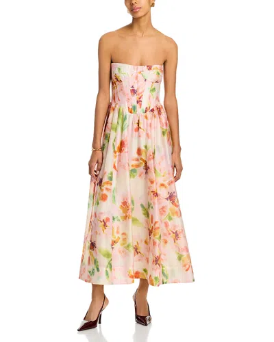Bardot Lola Corset Midi Dress In Multi