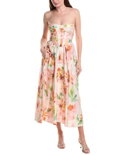 Bardot Lola Corset Midi Dress In Multi