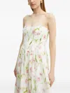 Bardot Lola Floral-print Corset Midi Dress In White