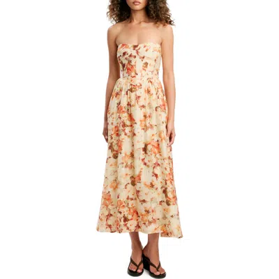 Bardot Lola Strapless Corset Dress In Neutral
