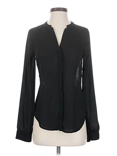 Pre-owned Bardot Long Sleeve Blouse In Black