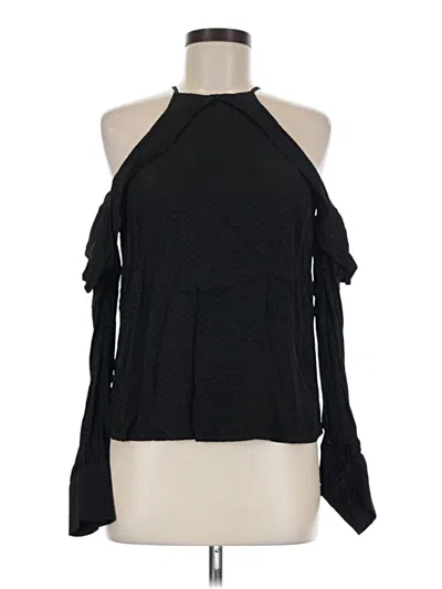 Pre-owned Bardot Long Sleeve Blouse In Black