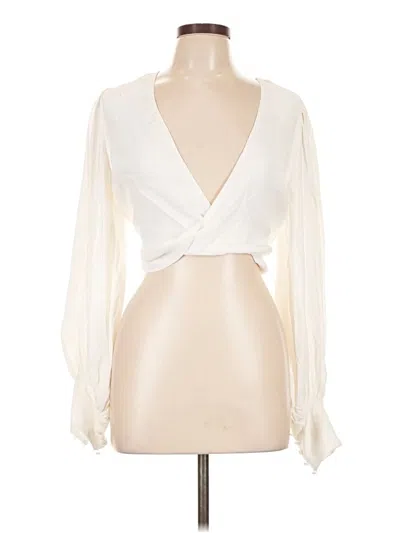 Pre-owned Bardot Long Sleeve Blouse In Ivory