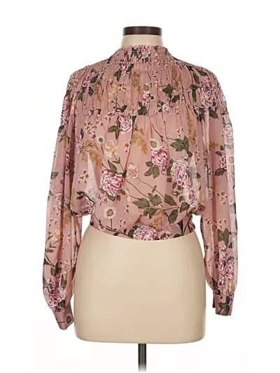 Pre-owned Bardot Long Sleeve Blouse In Pink