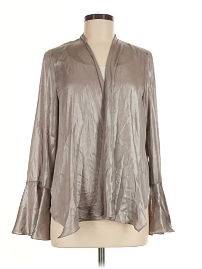 Pre-owned Bardot Long Sleeve Blouse In Silver