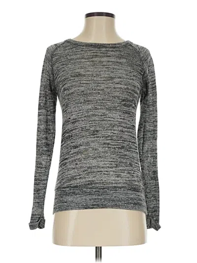 Pre-owned Bardot Long Sleeve Top Gray Boatneck Tops
