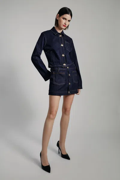 Bardot Lorenzo Denim Mini Skirt In Blue