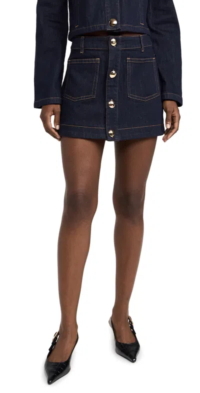 Bardot Lorenzo Denim Mini Skirt Dark In Blue