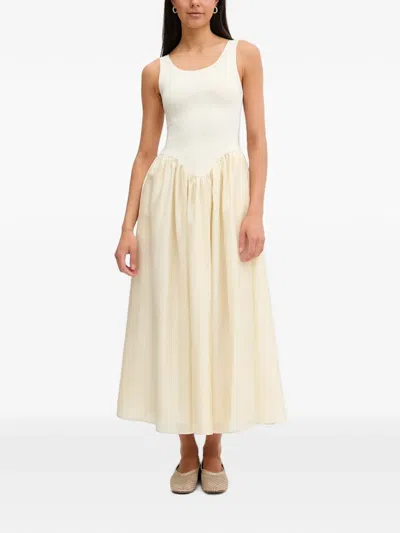 Bardot Lorie Scoop-neck Flared Midi Dress In White