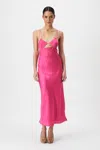 Bardot Lucia Midi Slip Dress In Pink
