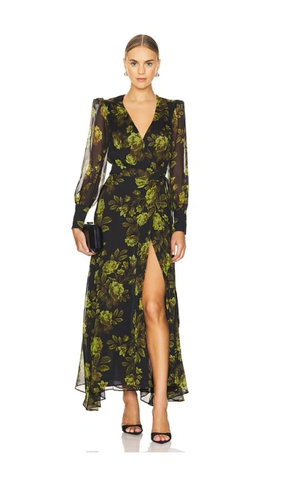 Bardot Lucianna Maxi Wrap Dress In Army