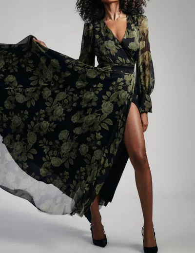 Bardot Lucianna Maxi Wrap Dress In Green