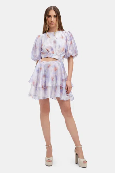 Bardot Maia Floral Mini Dress In Purple