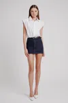 Bardot Maika Denim Mini Skirt In Dark