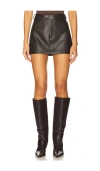 Bardot Maika Faux Leather Mini Skirt In Gray