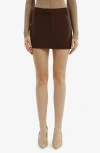 Bardot Maika Miniskirt In Dark Choco