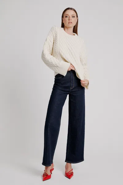 Bardot Maisie Oversized Cable Knit In Oatmeal