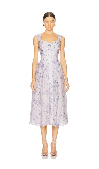 Bardot Malea Midi Dress In Blu Floral