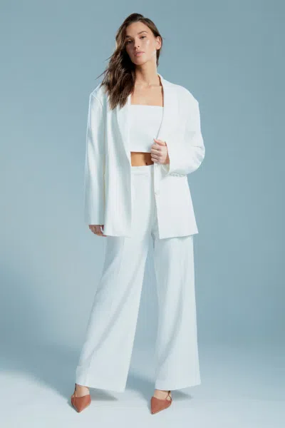 Bardot Malene Oversized Blazer In Orchid Whi