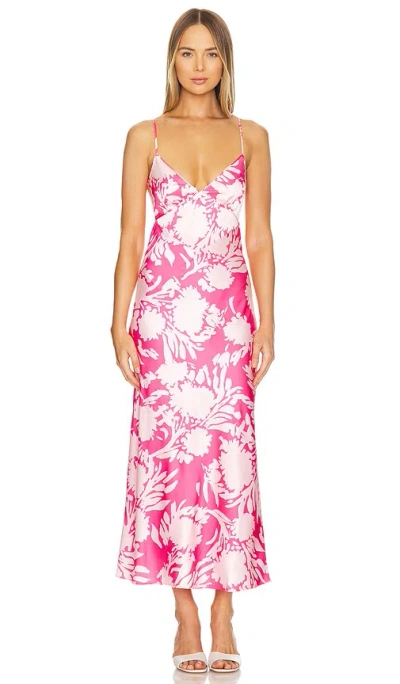 Bardot Malinda Slip Dress In Pink Abstract