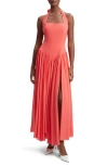 Bardot Marabella Halter Dress In Melon