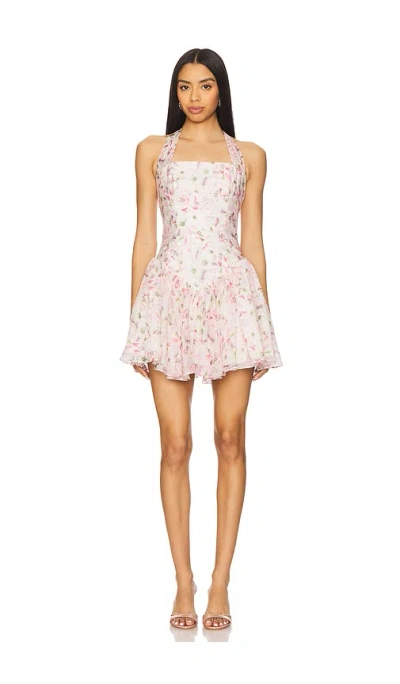 Bardot Marabella Halter Mini Dress In Pink