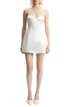 Bardot Marcello Satin Minidress In Orchid White