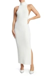 Bardot Mariano Turtleneck Sleeveless Rib Sweater Dress In Orchid White