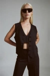 Bardot Marla Cropped Vest In Black