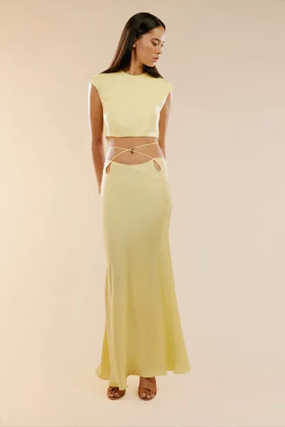 Bardot Marli Maxi Skirt In Yellow