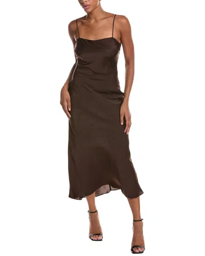Bardot Marlo Satin Slip Dress In Brown