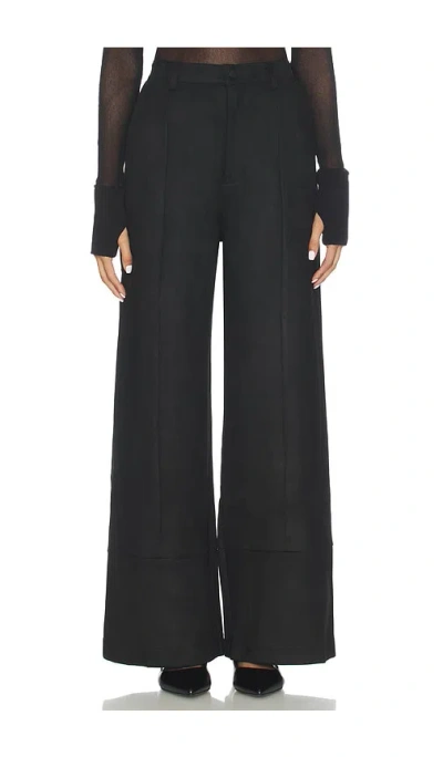 Bardot Marlowe Faux Suede Pant In Black
