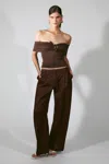 Bardot Martina Off The Shoulder Top In Brown