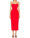 Bardot Saira Midi Dress In Red