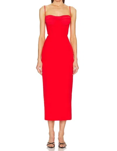 Bardot Saira Midi Dress In Red