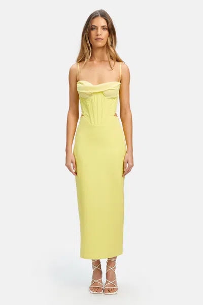 Bardot Martini Midi Dress In In Limoncello