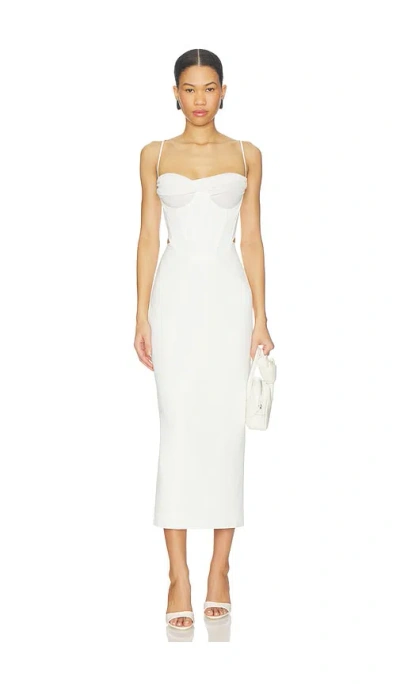 Bardot Martini Midi Dress In White