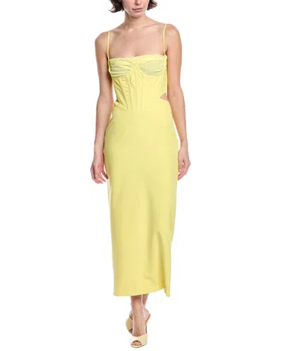 Bardot Martini Midi Dress In Yellow