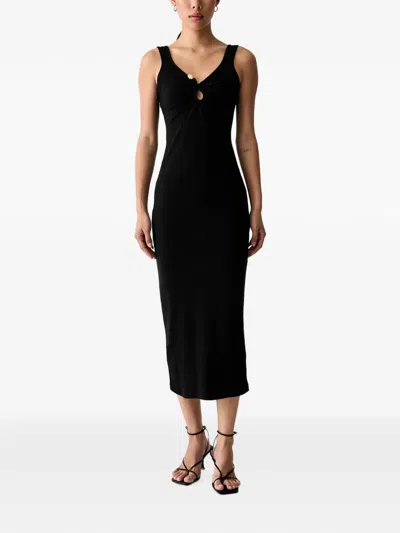 Bardot Mason Bead-embellished Cut-out Midi Dress In Multi