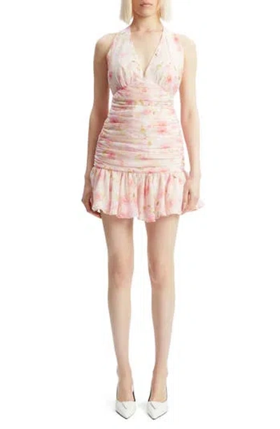 Bardot Mave Floral Halter Minidress In Multi