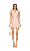Bardot Mave Floral Halter Minidress In 粉红碎花