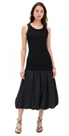Bardot Melody Lace Poplin Trumpet Dress In Black