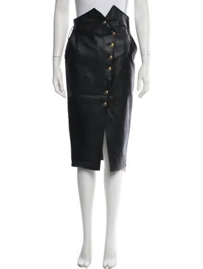 Pre-owned Bardot Midi Length Skirt In Black