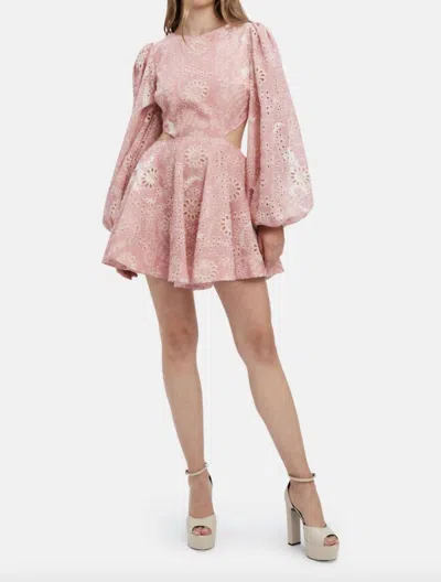 Bardot Mila Broderie Mini Dress In Pink