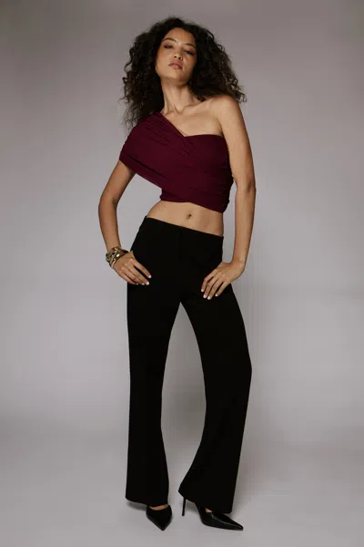 Bardot Milena High Rise Flared Pant In Brown