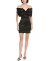 Bardot Mini Bow Dress In Black