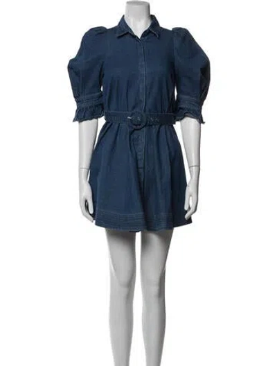 Pre-owned Bardot Mini Dress In Blue