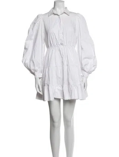 Pre-owned Bardot Mini Dress In White